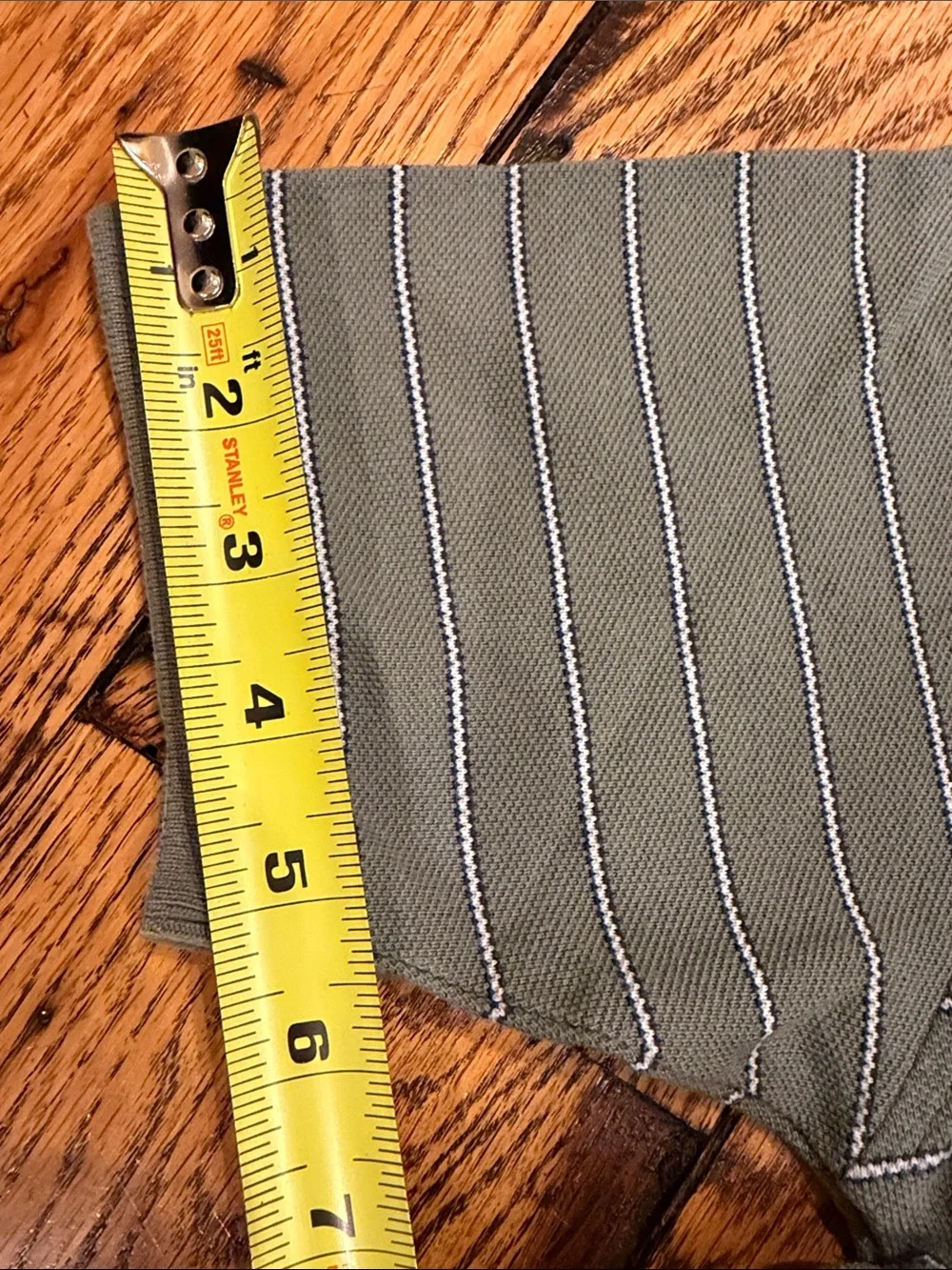 Brooks Brothers Olive Green Striped Polo with Yellow Logo Boys Size Medium